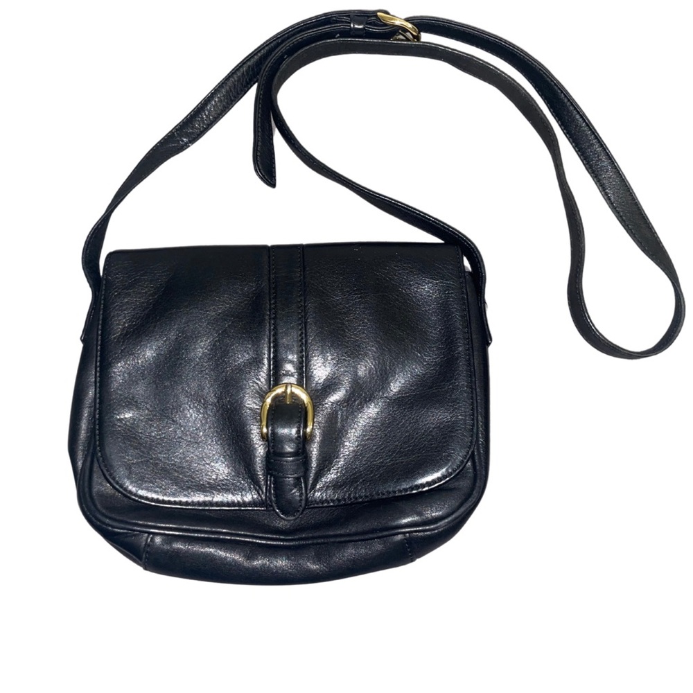 Talbots Black Leather Cross Body Bag
